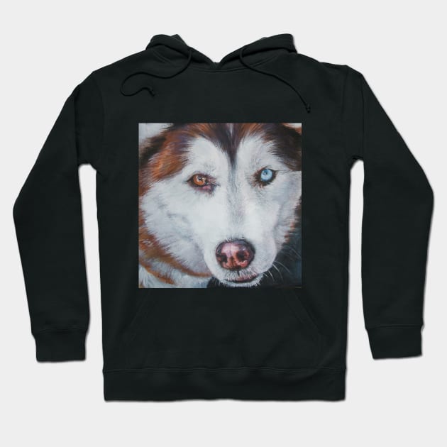 Siberian Husky Fine Art Painting Hoodie by LASHEPARD